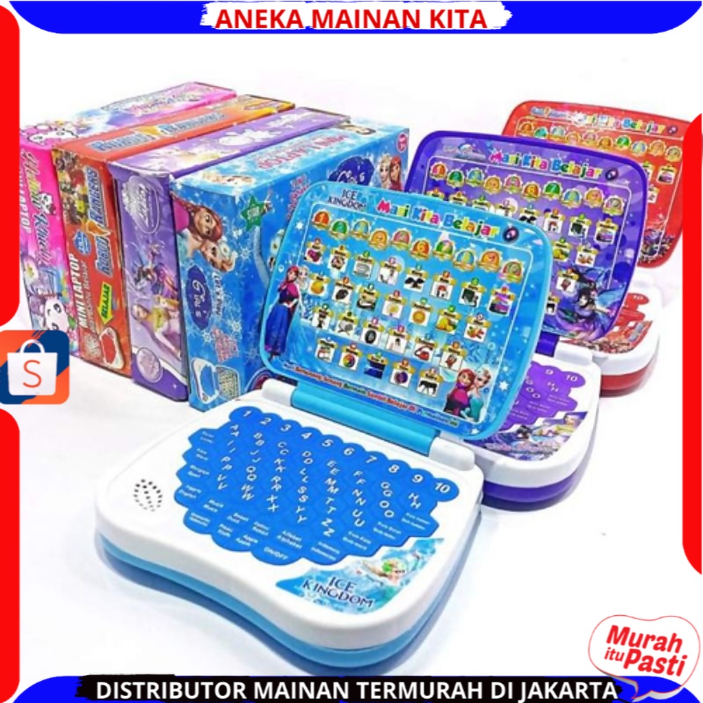 (BISA COD) Mainan Laptop - Laptop Edukasi Anak 2 Bahasa ST2351