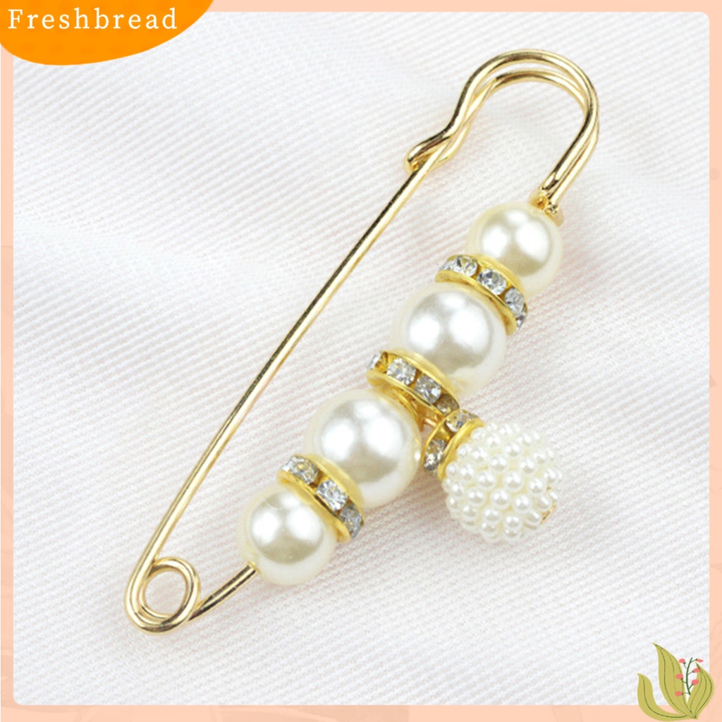 &lt; Freshbread &gt; Bros Pengaman Pengerjaan Halus Mencegah Ekspos Pin Pengaman Wanita Mutiara Imitasi Menarik Untuk Kerajinan Perhiasan