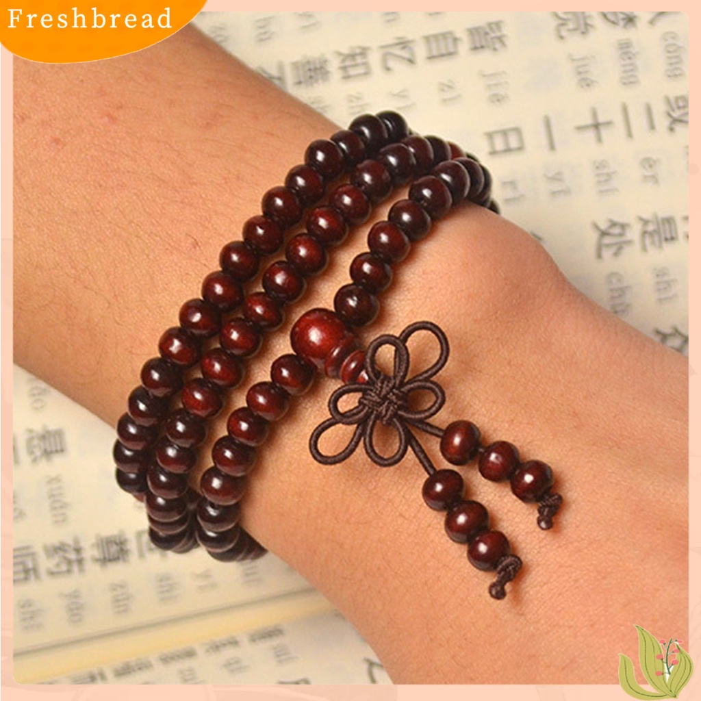 &lt; Freshbread &gt; Gelang Multilayer Perhiasan Hadiah Kayu Fashion Wooden Beads Gelang Kalung Untuk Kekasih