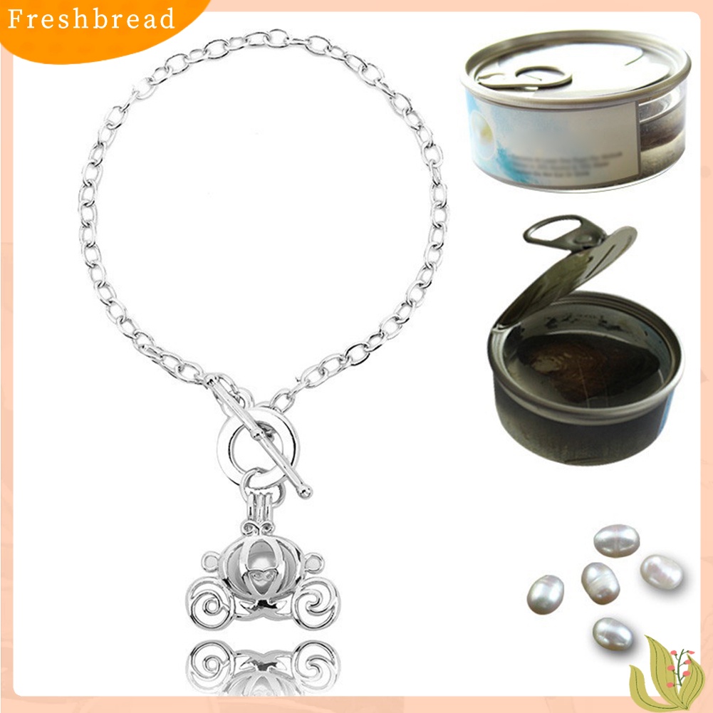 &lt; Freshbread &gt; Mutiara Air Tawar Alami Di Kandang Liontin Liontin Gelang Gadis Bangle Perhiasan