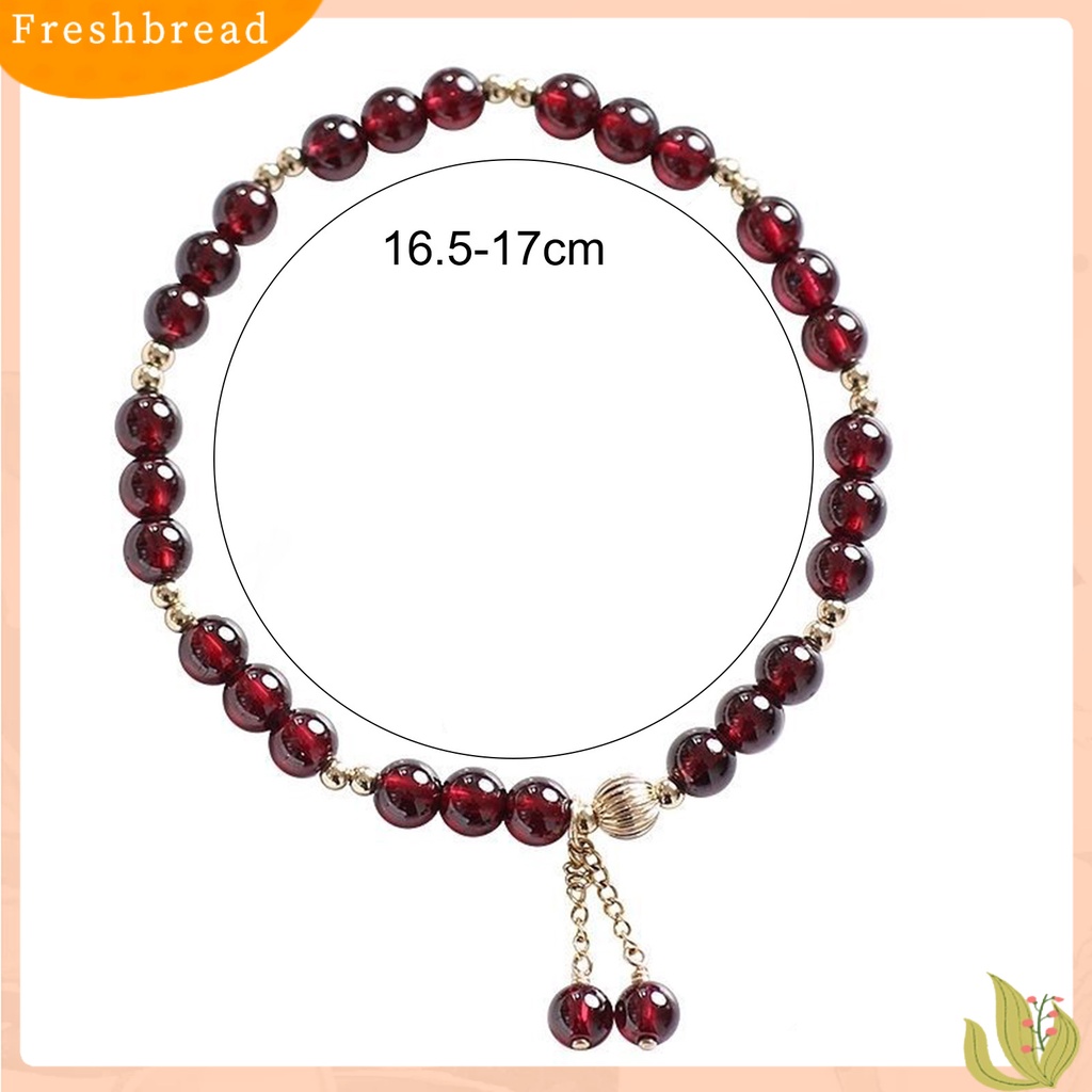 &lt; Freshbread &gt; Wanita Gelang Warna Kontras Mewah Manik-Manik Untai Penampilan Bagus Reguler Fit Hias Portable Permukaan Halus Tembus Lady Bangle Perhiasan Wanita