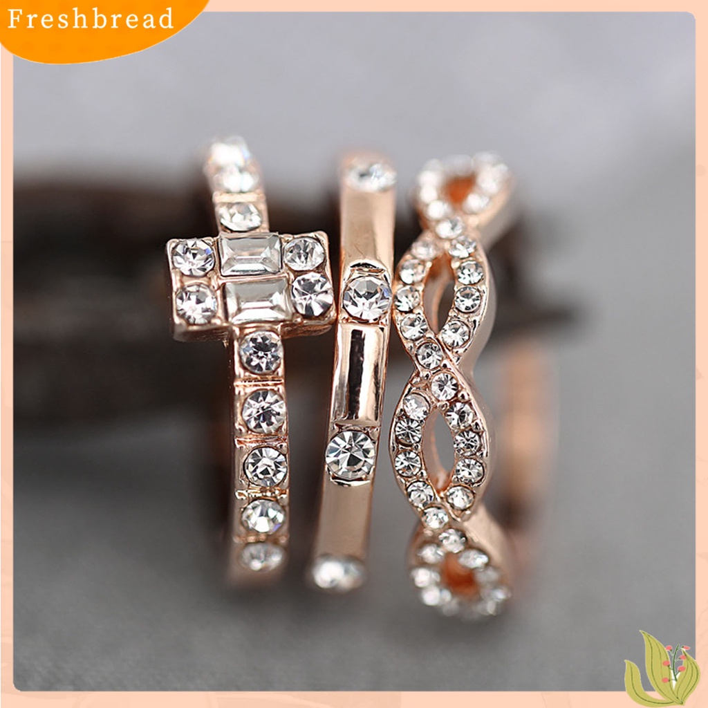 &lt; Freshbread &gt; 3Pcs/Set Ring Kit Hias Minimalis Set Cincin Jari Individualitas Khas Untuk Pakaian Sehari-Hari