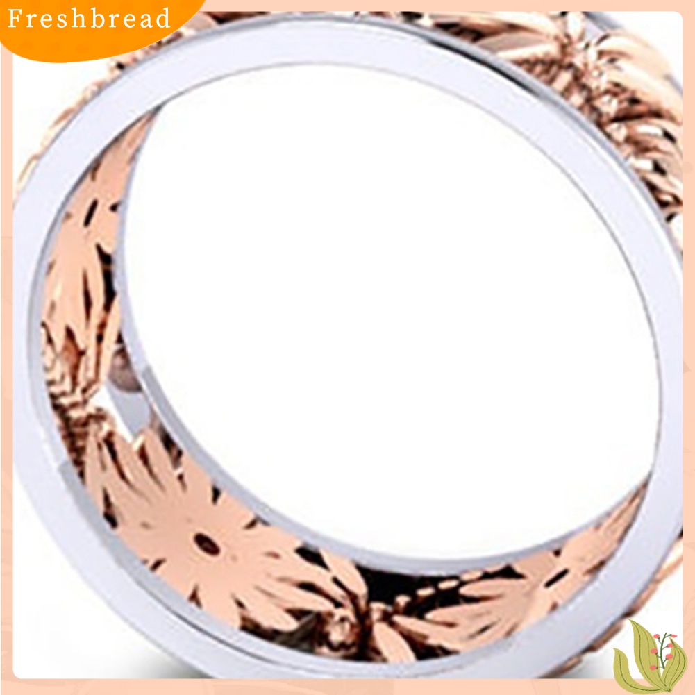 &lt; Freshbread &gt; Elegan Bunga Matahari Capung Berongga Shiny Logam Jari Cincin Wanita Perhiasan Hadiah Xmas