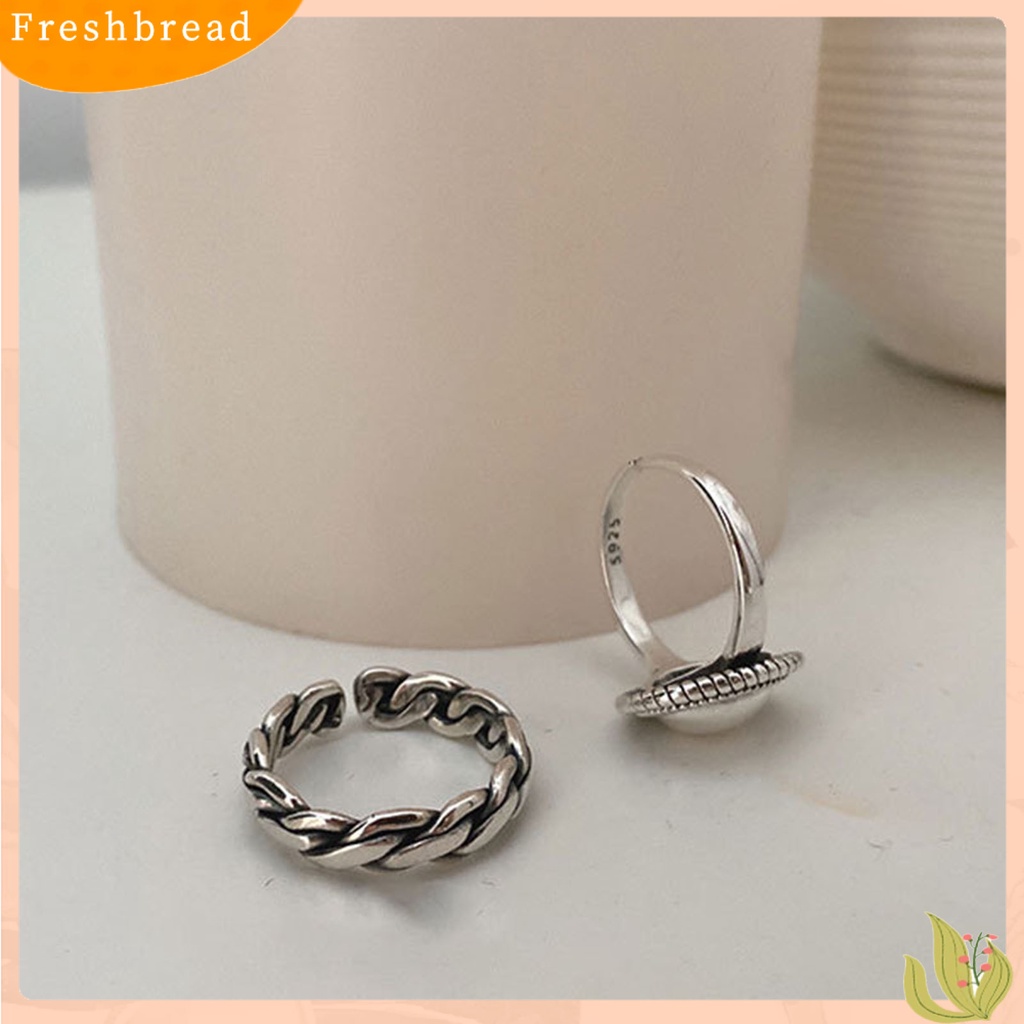 &lt; Freshbread &gt; Adjustable Indah Pernikahan Band Tahan Aus Antik Memutar Pembukaan Cincin Pesona Perhiasan