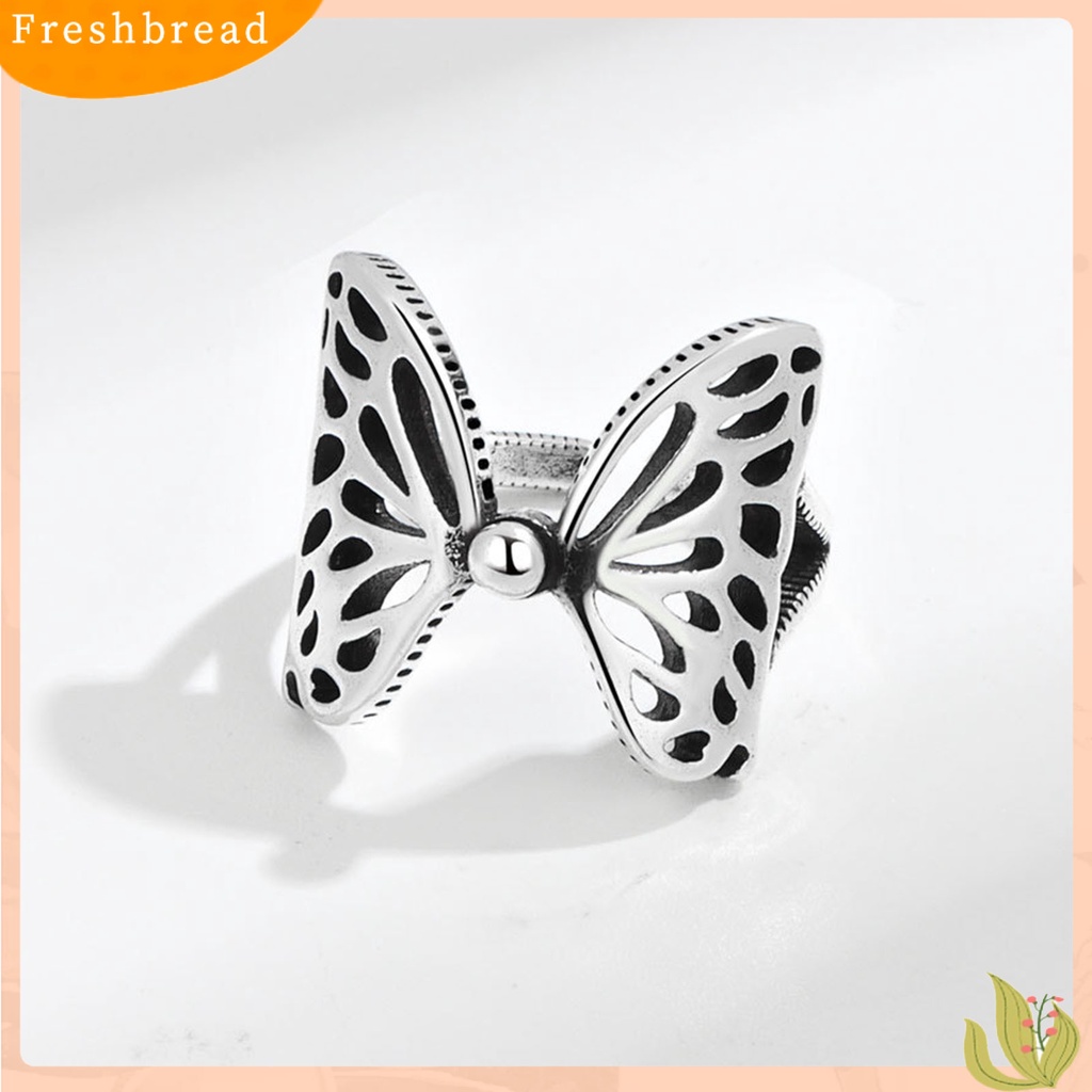 &lt; Freshbread &gt; Hip-hop Berlebihan Tembaga Wanita Cincin Berongga Kupu-Kupu Pembukaan Jari Cincin Perhiasan Aksesoris