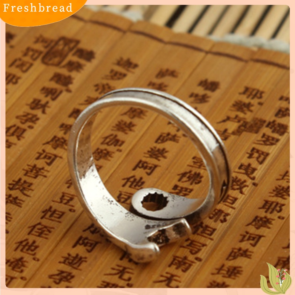 &lt; Freshbread &gt; Retro Adjustable Kreatif Pria Kunci Pas Spanner Pembukaan Cincin Jari Perhiasan Keren