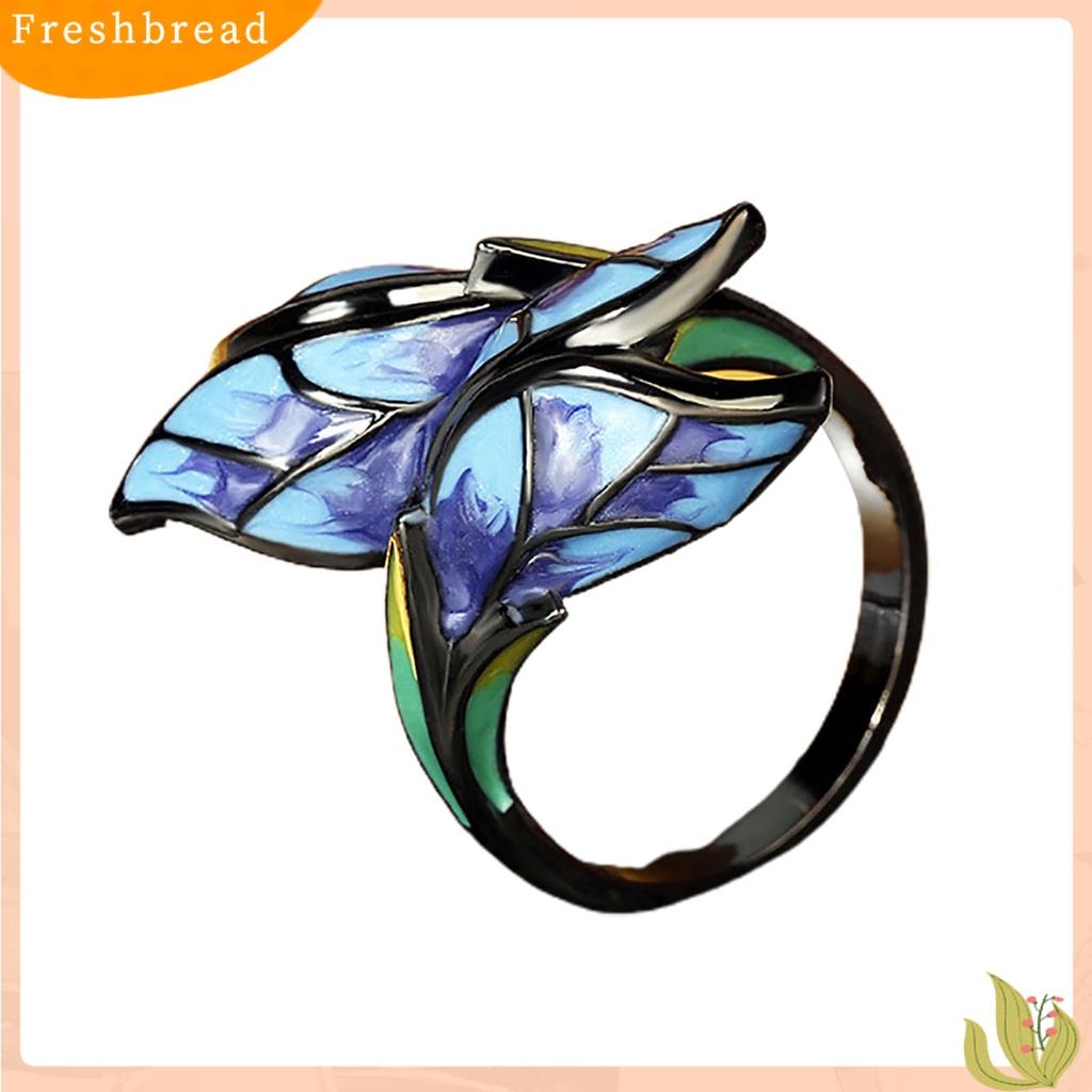 &lt; Freshbread &gt; Dekoratif Good-Looking Female Cincin Hadiah Elegan Warna Campur Kupu-Kupu Cincin Perhiasan Alat Ekstra