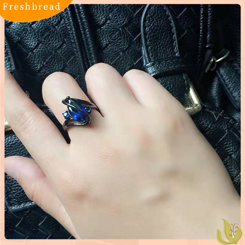 &lt; Freshbread &gt; Finger Band Retro Electroplating Kristal Imitasi Hypoallergenic Geometris Berdandan Sentuhan Kulit Berbentuk S Cincin Buku Jari Wanita Untuk Pakaian Sehari-Hari