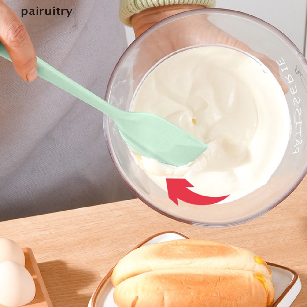 Prt 1Pc Spatula Silikon Krim Butter Kue Pencampur Adonan Scraper Brush Mixer PRT