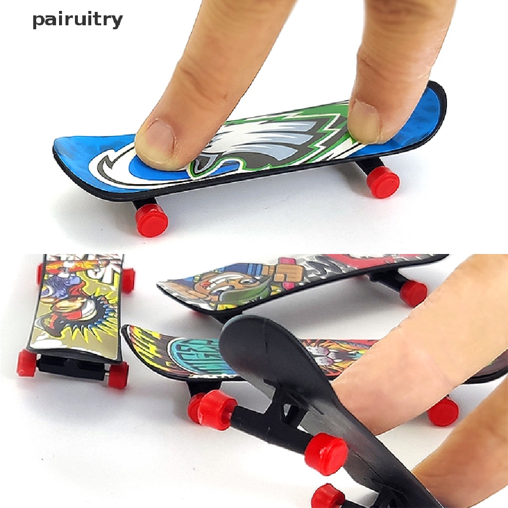 Prt 1x Mini Finger Skateboard Jari Plastik Skate Scooter Cowok Mini Skateboard Mainan PRT