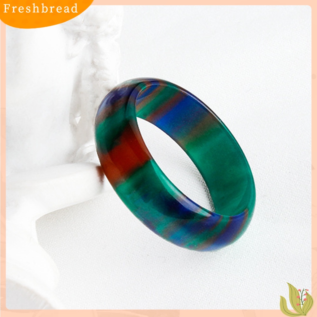 &lt; Freshbread &gt; Lebar Halus Resin Lady Cincin Awan Warna-Warni Tebal Cincin Perhiasan Aksesori