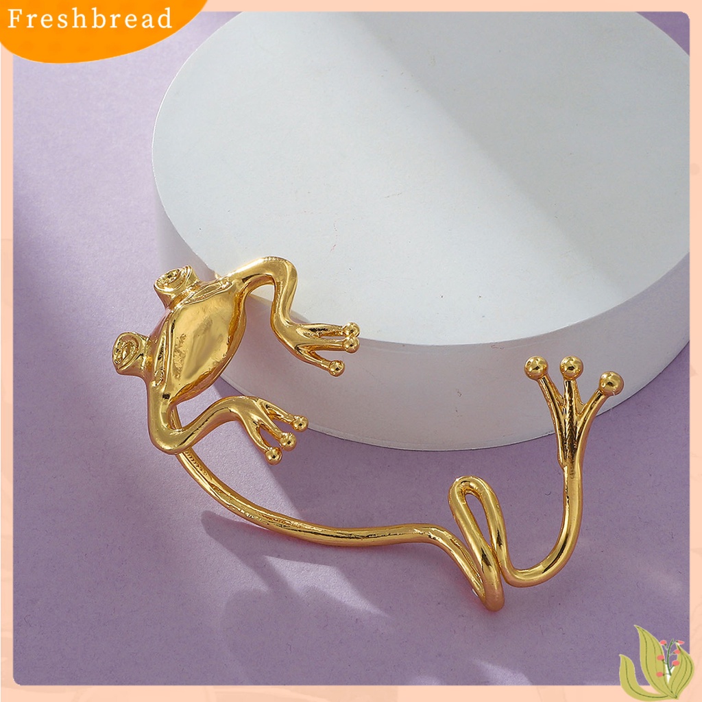 &lt; Freshbread &gt; 1Pc Klip Anting Kodok Hip Hop Alloy Manset Telinga Vintage Yang Berlebihan Untuk Pesta