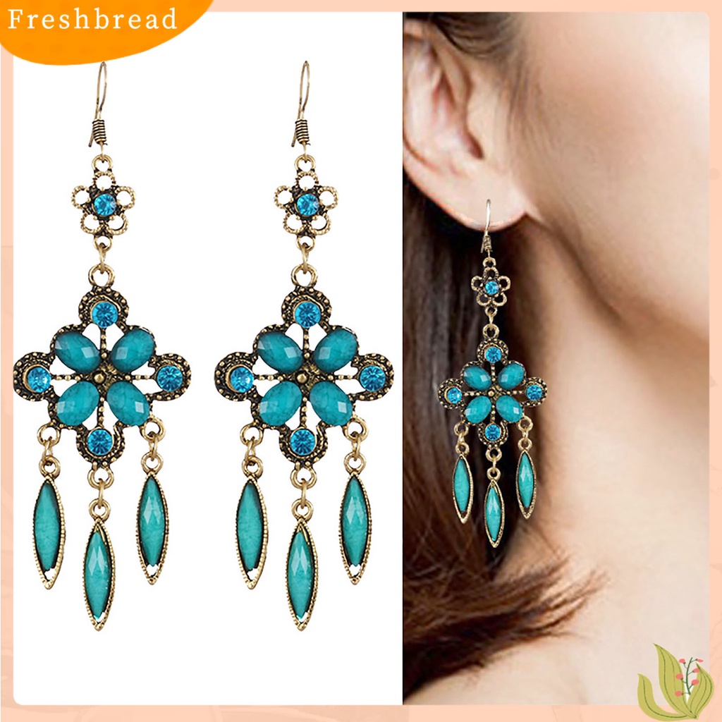 &lt; Freshbread &gt; 1pasang Anting Menjuntai Bentuk Kreatif Bahan Alloy Tahan Karat Anting Kait Antik Perlengkapan Perhiasan Untuk Lady