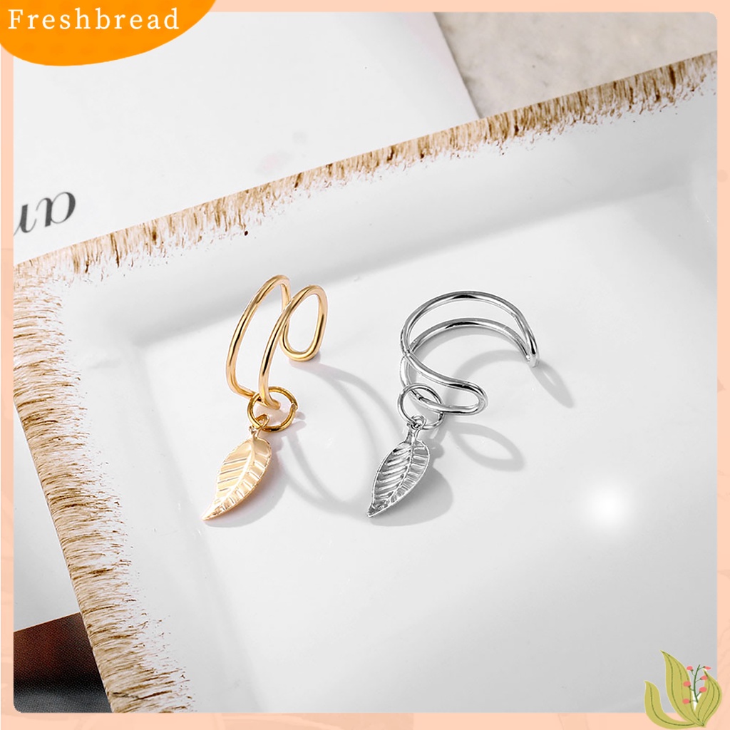 &lt; Freshbread &gt; 7Pcs/Set Anting Motif Bintang Aneka Memakai Paduan Bentuk Daun Anting Klip Set Untuk Perjamuan