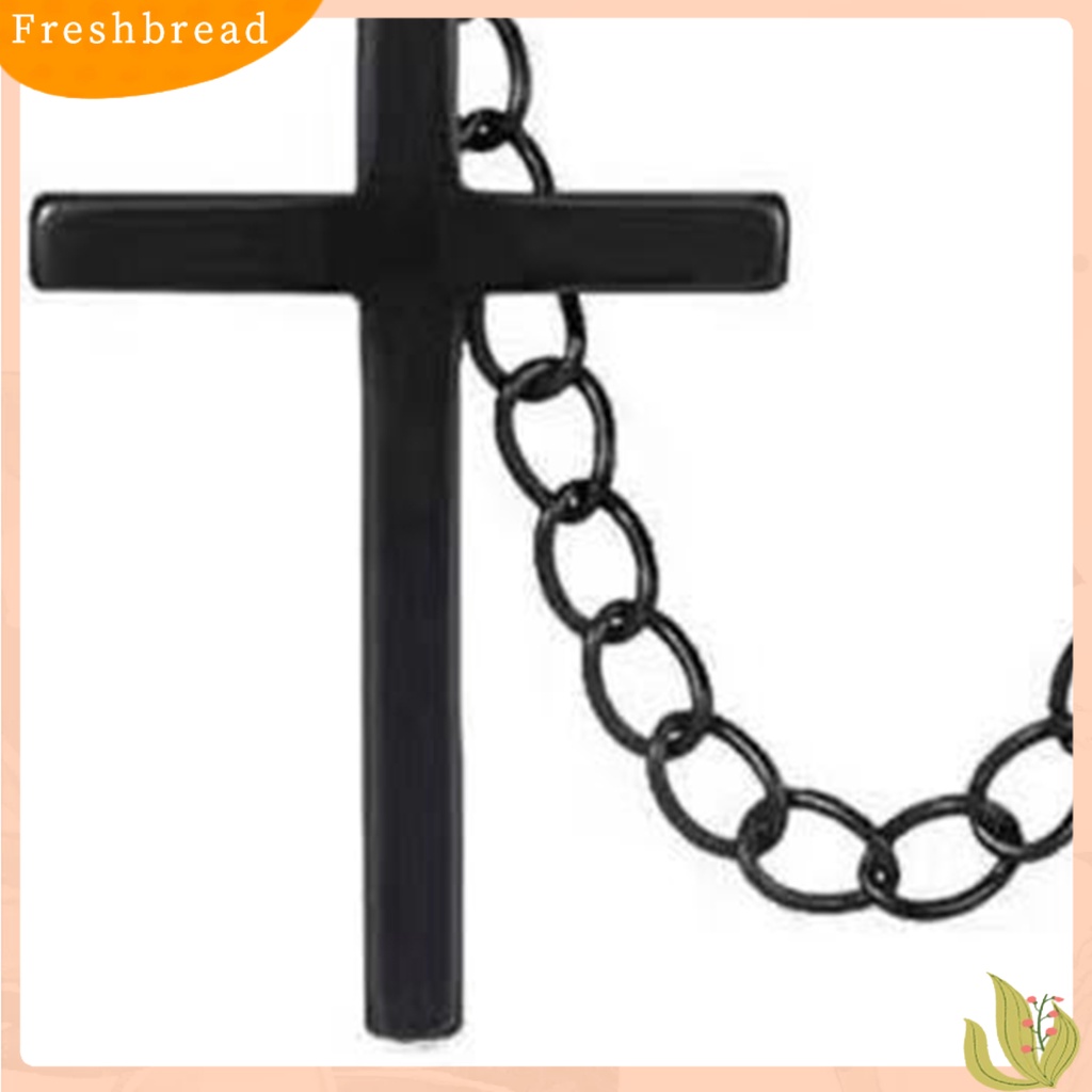 &lt; Freshbread &gt; 1Pc Punk Anting Indah Telinga Dekorasi Vintage Rantai Keren Perhiasan Pria Salib Manset Anting-Anting Perhiasan Fashion