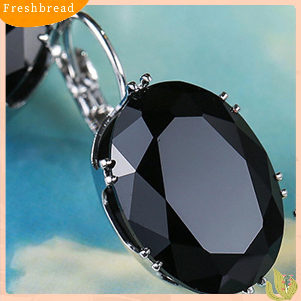 &lt; Freshbread &gt; Wanita Fashion Cubic Zirconia Menjuntai Huggie Anting Tindik Pesta Perhiasan Hadiah