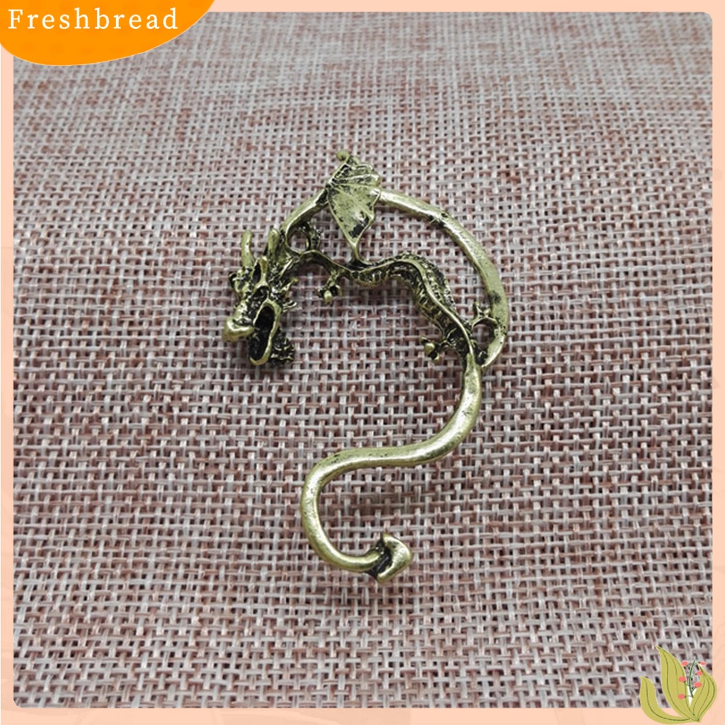 &lt; Freshbread &gt; 1pc Manset Telinga Unisex Kepribadian Perkasa Naga Gaya Punk Tulang Rawan Anting Perhiasan