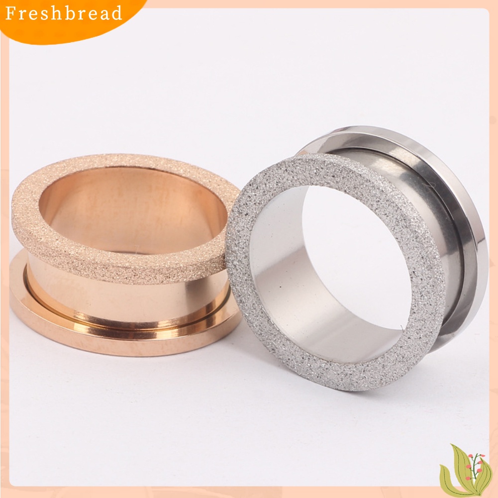 &lt; Freshbread &gt; 4mm-20mm Fashion Matte Glitter Unisex Ear Tunnels Plugs Piercing Perhiasan Dekorasi