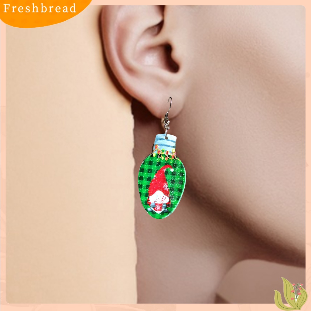 &lt; Freshbread &gt; 1pasang Anting Natal Semua Pertandingan Pakaian Sehari-Hari Akrilik Wanita Santa Vibes Drop Earrings Aksesoris Telinga Untuk Perjamuan