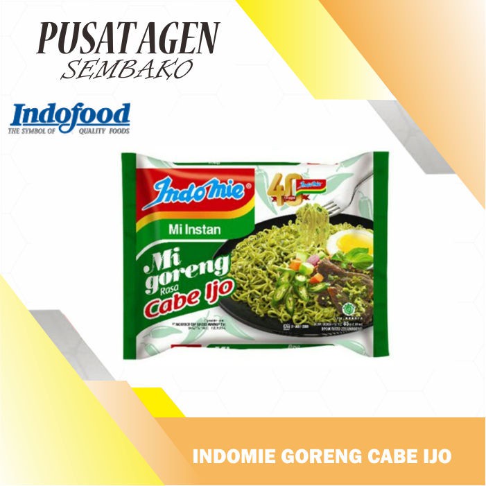 

INDOMIE GORENG CABE IJO 85 G GR MIE INSTAN CABAI HIJAU 85G 85GR MI