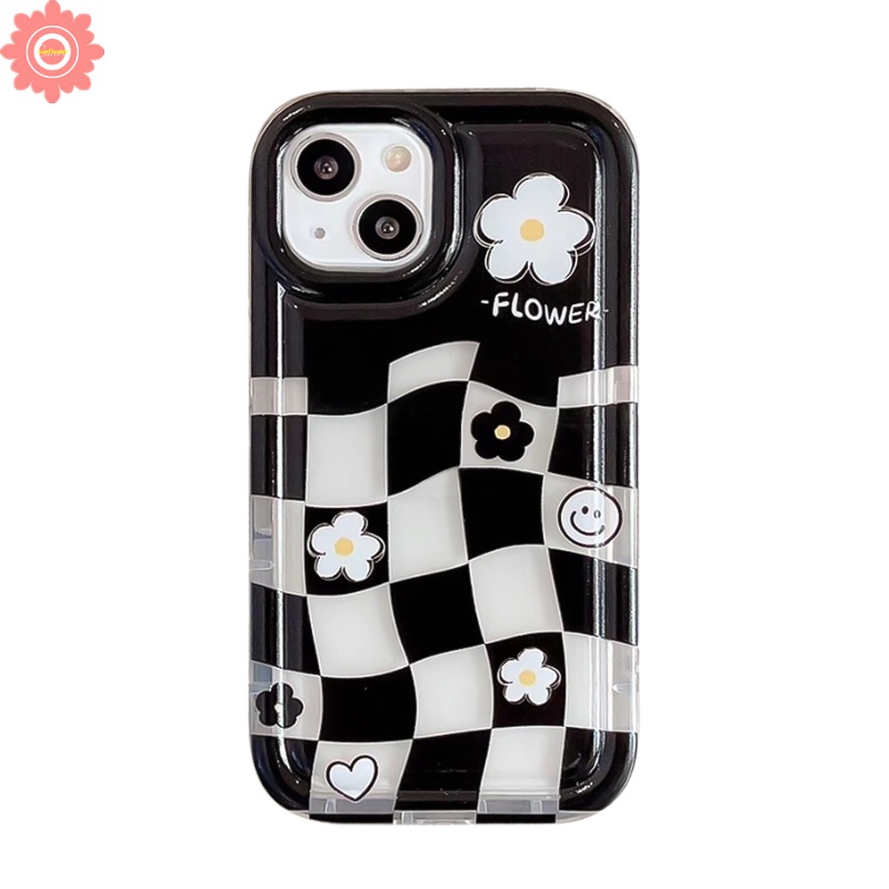 Case Kompatibel Untuk IPhone 7Plus XR 11 14 13 12 Pro Max7 6 8 6s Plus X XS Max SE 2020 Fresh Flowers Love Heart Pola Tidak Teratur Lembut Tpu Shockproof Airbag Phone Cover