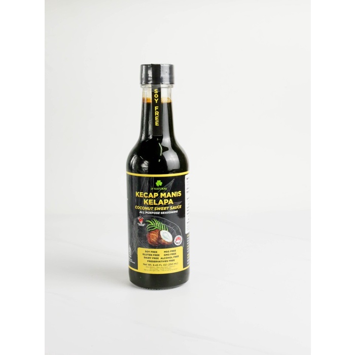 

KECAP MANIS KELAPA Soy Free, VEGAN, Tanpa MSG, Tanpa Pengawet - 250 ml