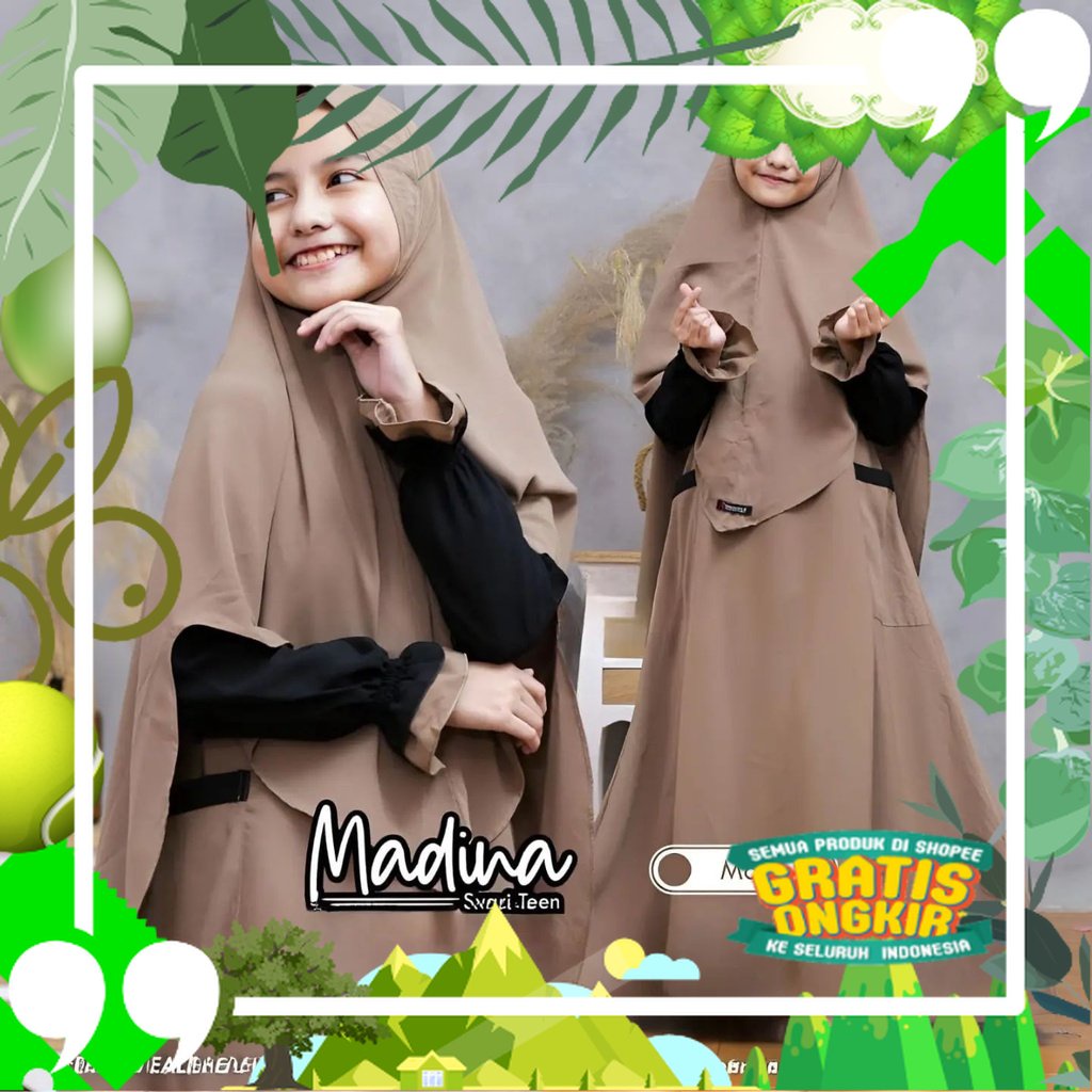 Gamis Anak Perempuan Tanggung Remaja Terbaru Usia 10 11 12 13 14 15 / Wanita Muslimah Syari Jubah Mu