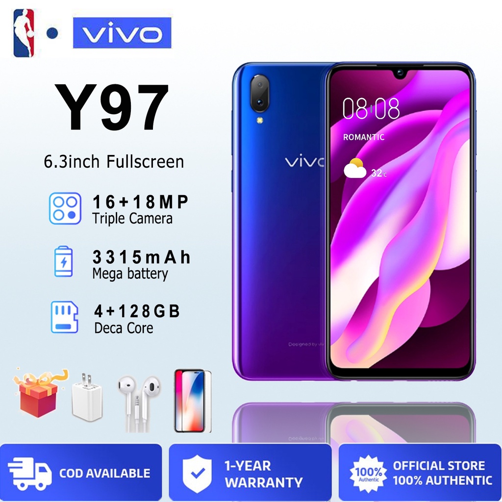 HP VIVO y97 Ram 8/256GB Smartphone 4G LET 6.35 inches Dual SIM 13MP+8MP Handphone Indonesia