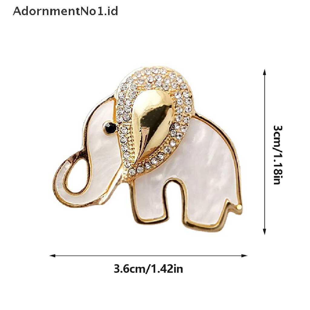 [AdornmentNo1] 1pc Bros Gajah Kecil Lucu Wanita Dan Pria Unisex Brooch Pin Perhiasan Hewan [ID]