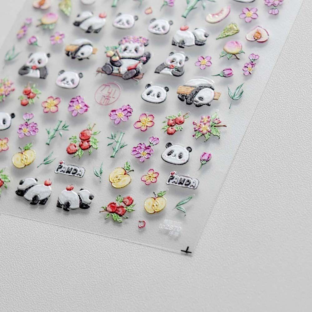 Mxbeauty Kartun Stiker Kuku Wanita Perekat Diri Hewan Anjing Jelly Stiker Dekorasi Kuku