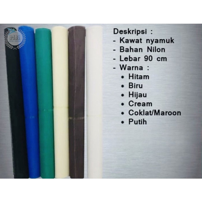 KAWAT NYAMUK NYLON HIJAU BIRU PER METER KAIN KASA NYAMUK NILON OLS KAWAT KAIN KASA NYAMU PROMO