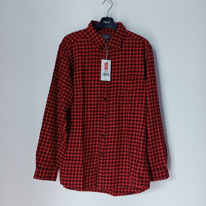 Uniqlo kemeja flanel pria uniqlo original   murah