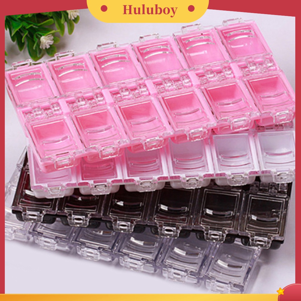 {In Stock} 12kisi Bening Kosong Nail Art Tips Manik-Manik Dekorasi Kotak Penyimpanan Perhiasan Holder Case