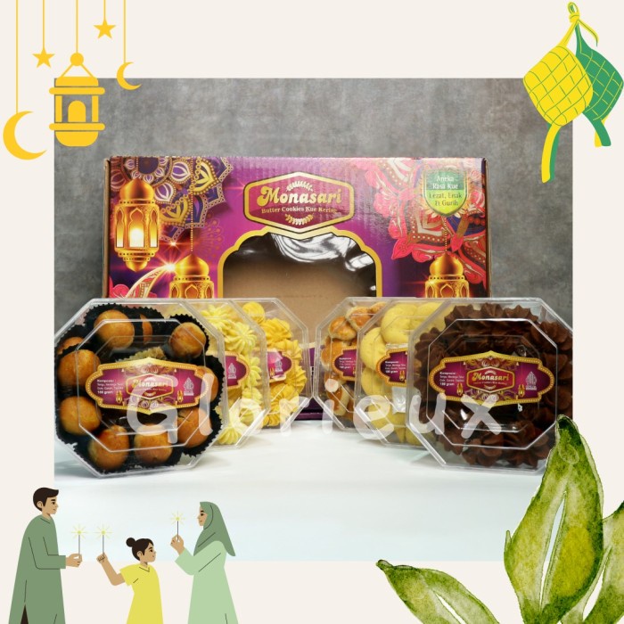 

BOUTIQUE - Paket Parcel isi 6 Kue Lebaran Monasari / Parsel Lebaran / Kue Kering - Ungu