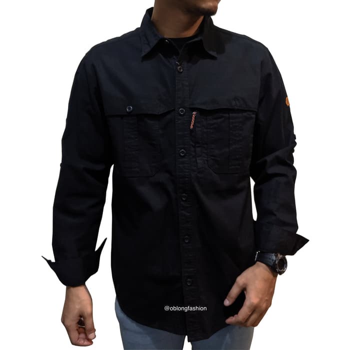 EIGER 1292 KEMEJA PRIA AMBITION TROPIC LONG SLEEVE - BLACK