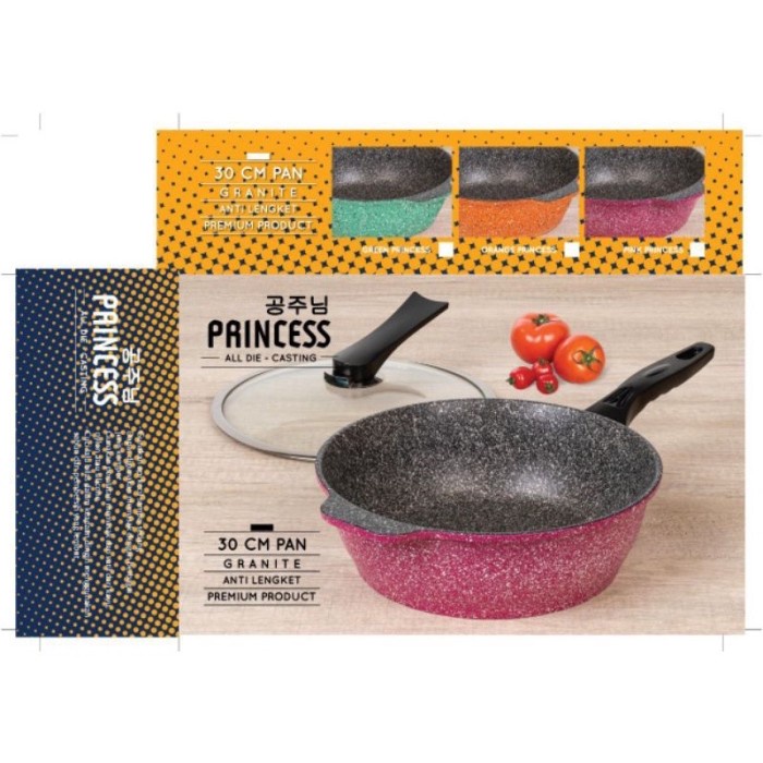 Princess Fryer 30cm Granite Series Anti lengket