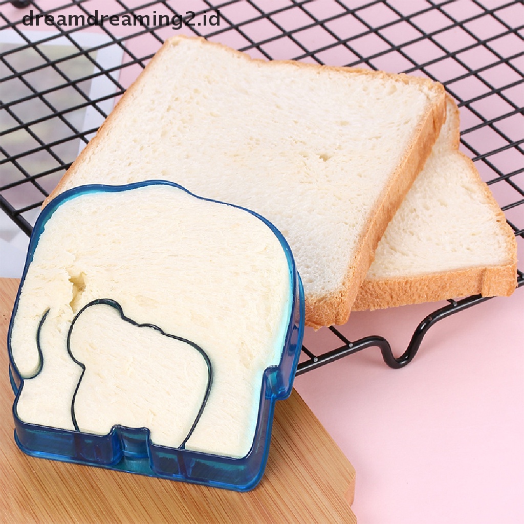 (hot) Lunch DIY Sandwiches Cutter Cetakan Makanan Cutg Die Roti Biskuit Cetakan Tools//