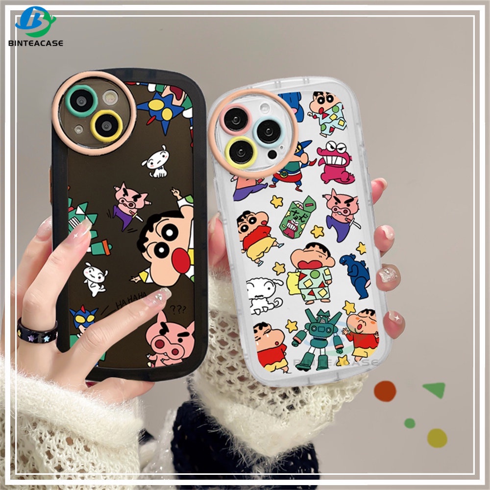 Realme C55 5i 6i C3 C35 C21Y C25Y C21 RealmeC11 C11 2021 C25 C15 C12 C2 Crayon Shin-chan Soft TPU Phone Case Cover Binteacase