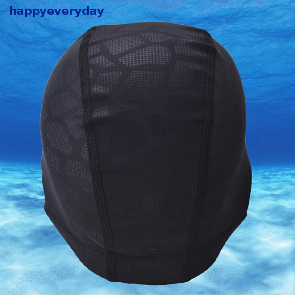 [happy] Topi Renang Musim Panas Bahan Nilon Elastisitas Tinggi Fleksibel Tahan Lama Topi Renang Dewasa [ID]