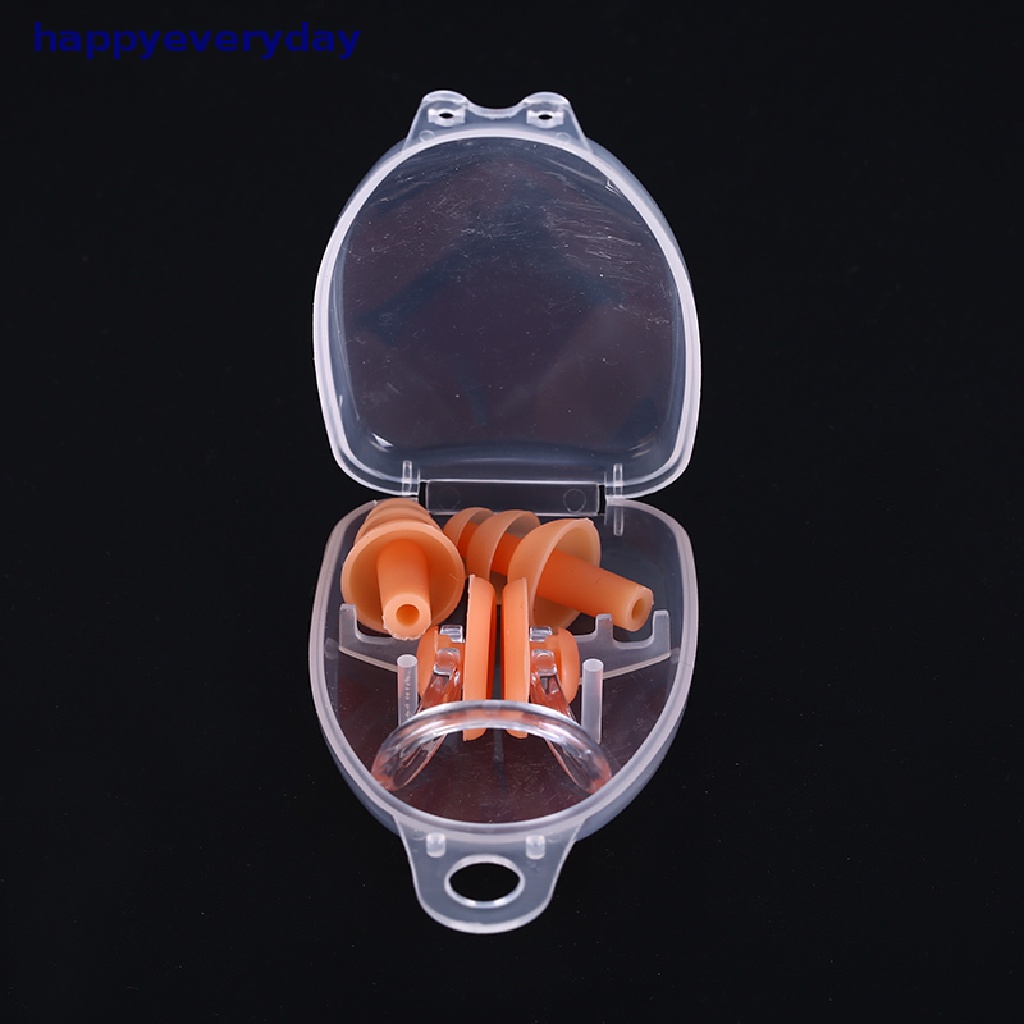 [happy] 1set Tahan Air Lembut Silikon Renang set Hidung Klip Telinga plug earplug Alat  [ID] Baju Kaos Distro Pria Wanita Lengan Panjang [ID]