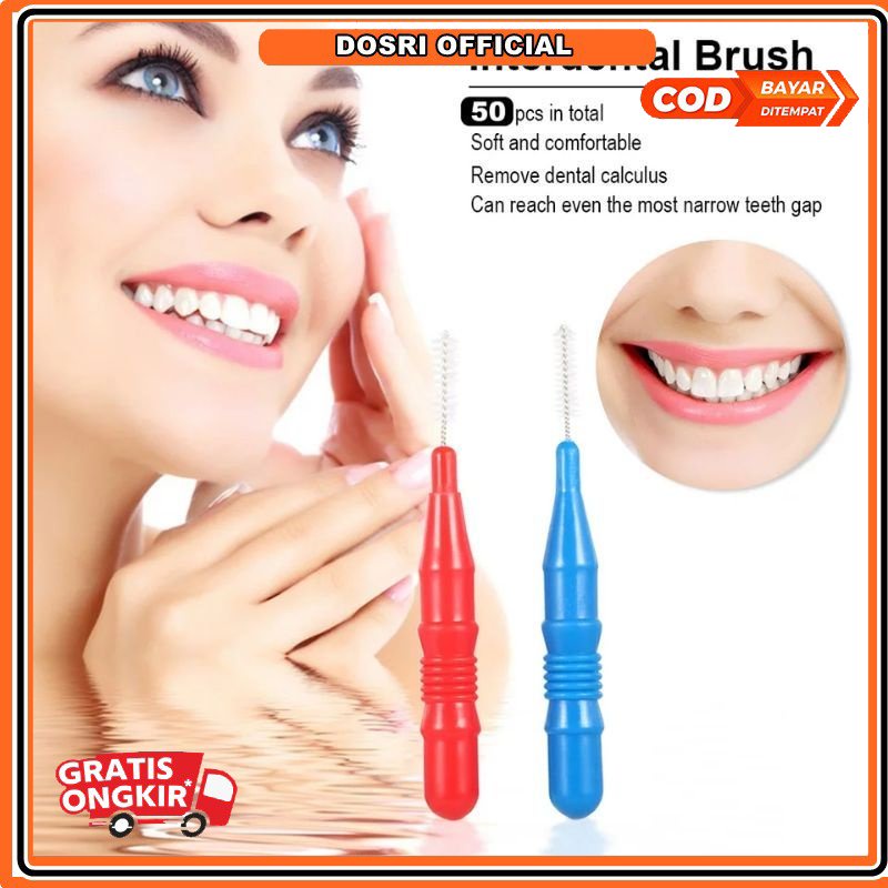 Brush Pembersih Behel Sikat Behel Sela Sela Celah Gigi  Ortho brush dengan tutup Dental orthodontic