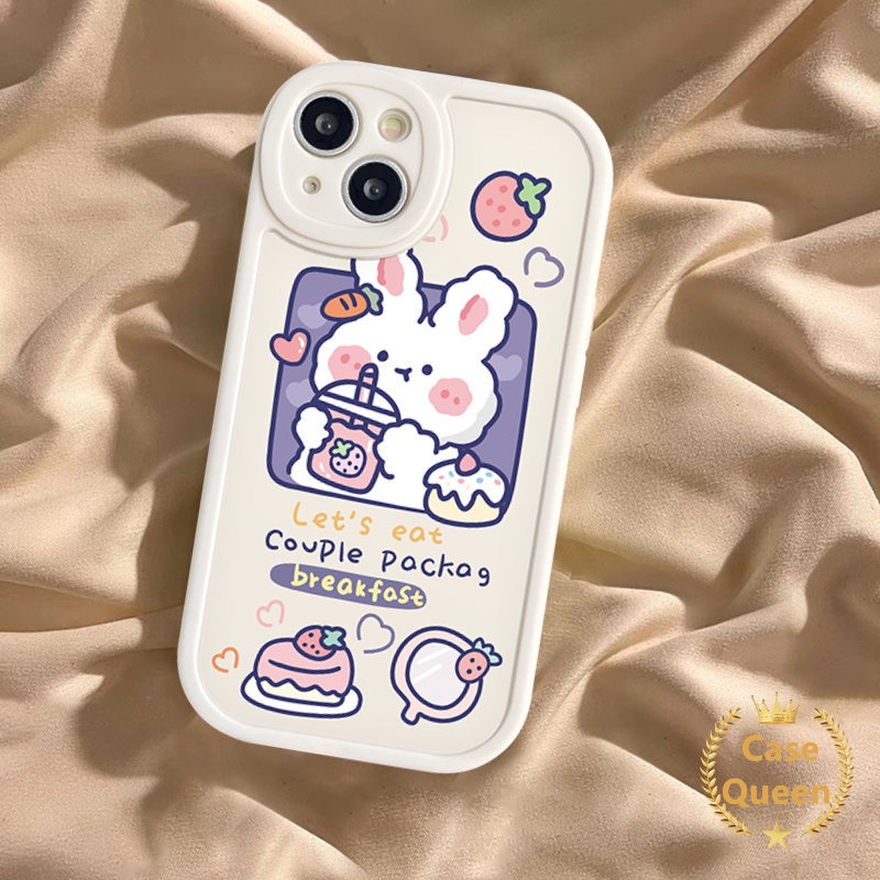 Cartoon Lovely Phone Case Infinix Hot 10s 10T 9 11 10 Play 11s Smart 6 5 Hot 10 Lite Note 8 Cute Bear Rabbit Strawberry Cake TPU Soft Couple Back Cover