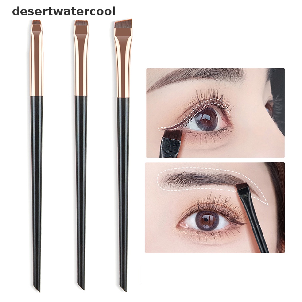 Deid 3Pcs Brush Makeup Eye Brow Eyeliner Pen Pensil Alis Brush Alat Makeup Alis Martijn