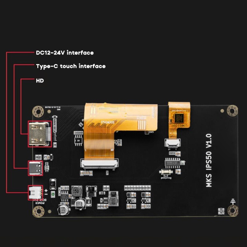 Zzz Untuk Makerbase MKS IPS50 5Inch Capacitive Screen Support Klipper Layar LCD USB TypeC MKS SKIPR MKS PI