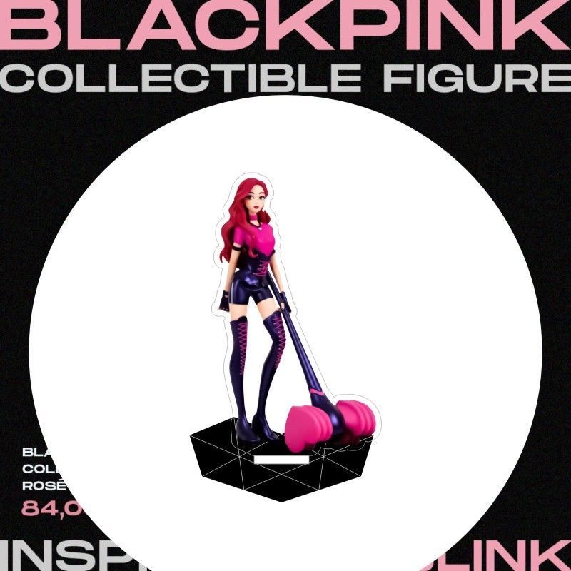 Akrilik Pajangan Meja Standee Korea Blackpink Model Kartun JENNIE ROSE JISOO LISA Boneka Table Decor Lucu Frame Holder Kado Untuk Fans Collection Blackpink