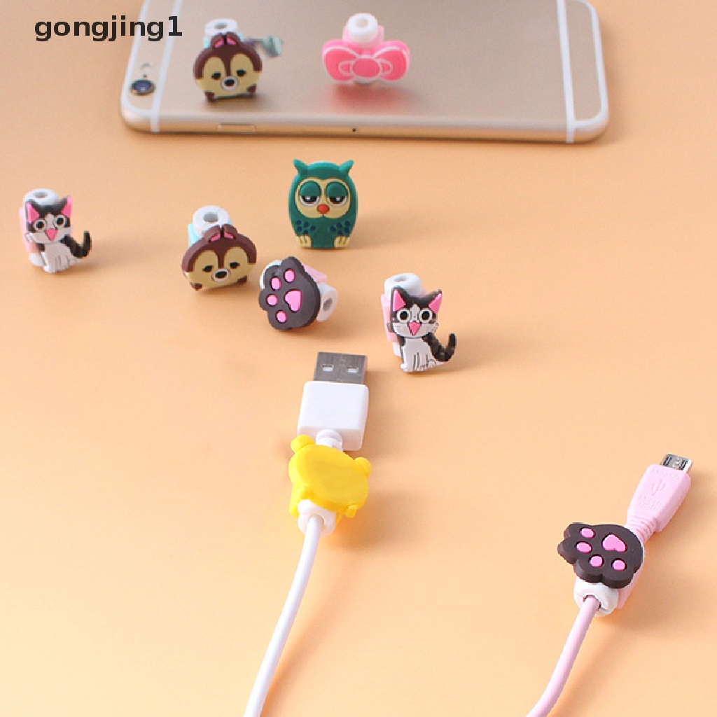 Ggg Kartun Pelindung Kabel Pengisian Kabel Cute Cord Protection Cover Organizer Kawat Telepon ID
