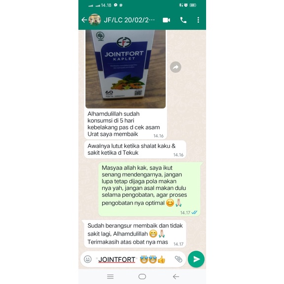 JOINTFORT Kaplet Obat Asam Urat Herbal Saraf Kejepit Pegal Linu Dan Nyeri Sendi Ampuh