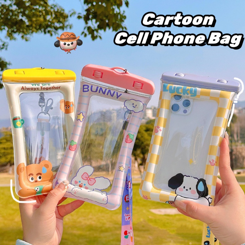 10m Kawaii Tahan Air Telepon Case Airbag Pelindung Universal Menyelam Renang Smartphone Seal Perlindungan Kantong Bawah Air Olahraga Telepon Tas Pantai Perjalanan