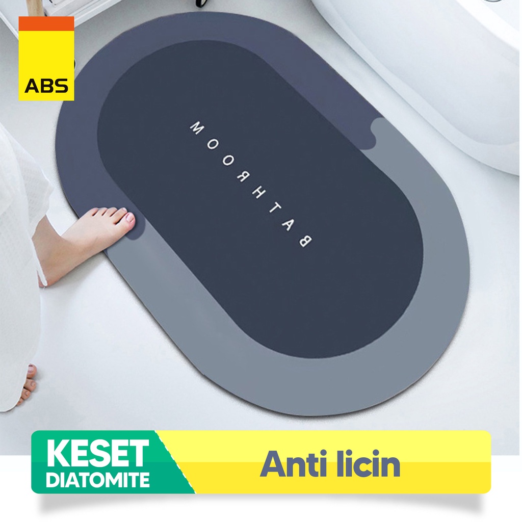 PROMO!!! ABS Keset Diatomite Bundar / Keset Kaki Anti Bau Nyerap Air Anti Bakteri / Keset Batu Kamar Mandi