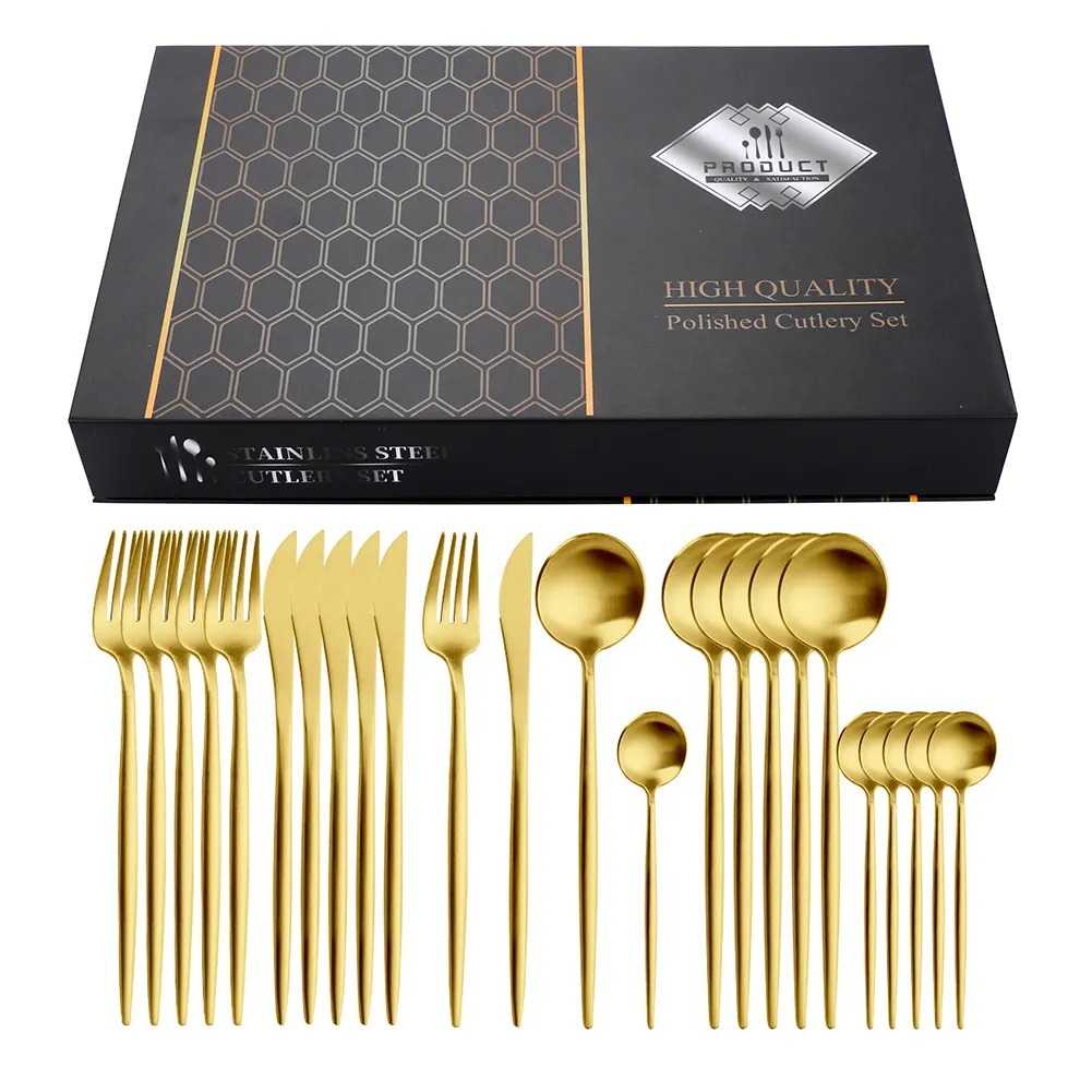Tander Cutlery Set Perlengkapan Makan Sendok Garpu Pisau 24PCS - TD-4128